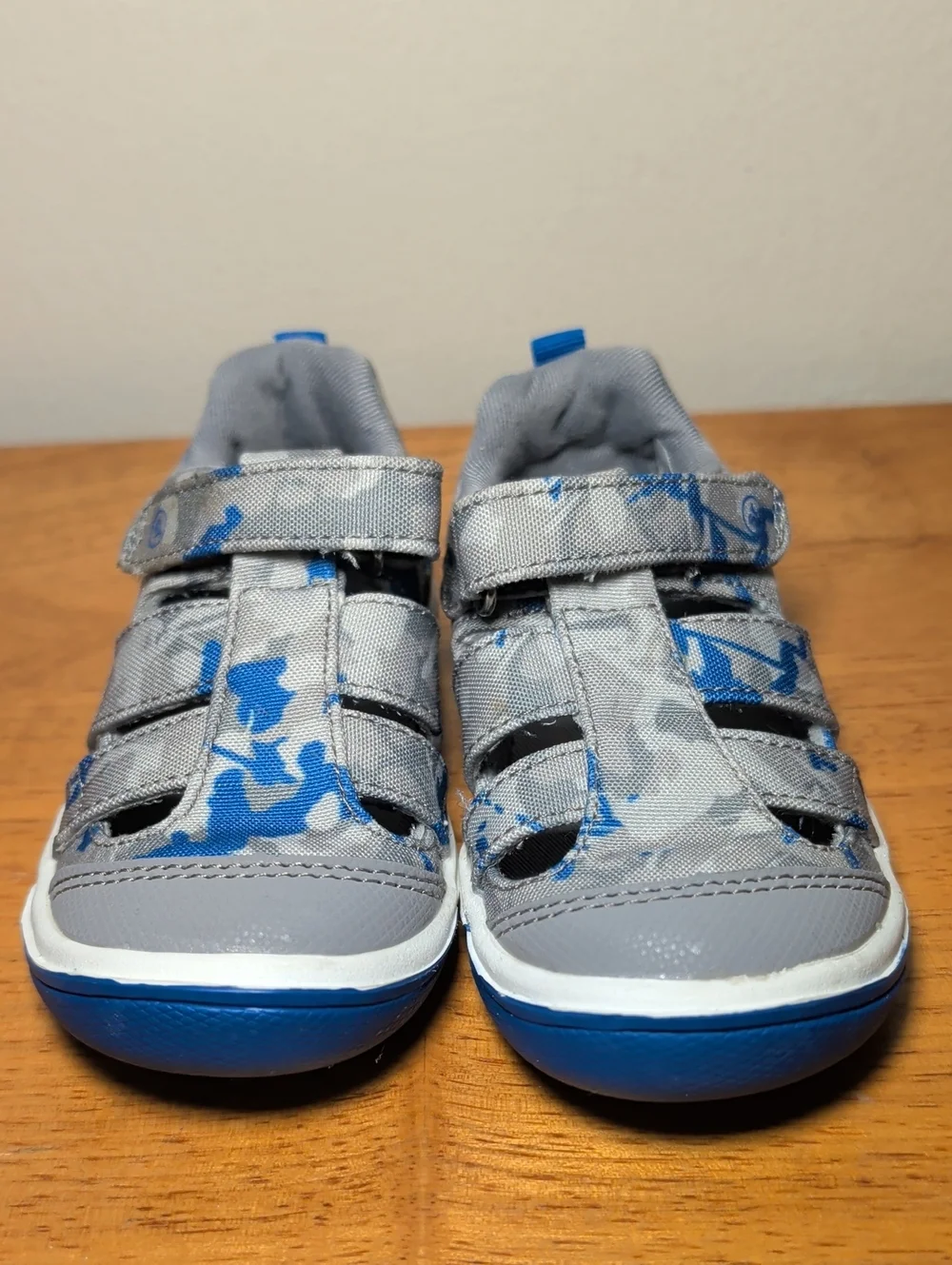 Stride Rite SR Hadley 2.0 Sneaker Sandals Gray + Blue Camo Toddler Boy Size 6